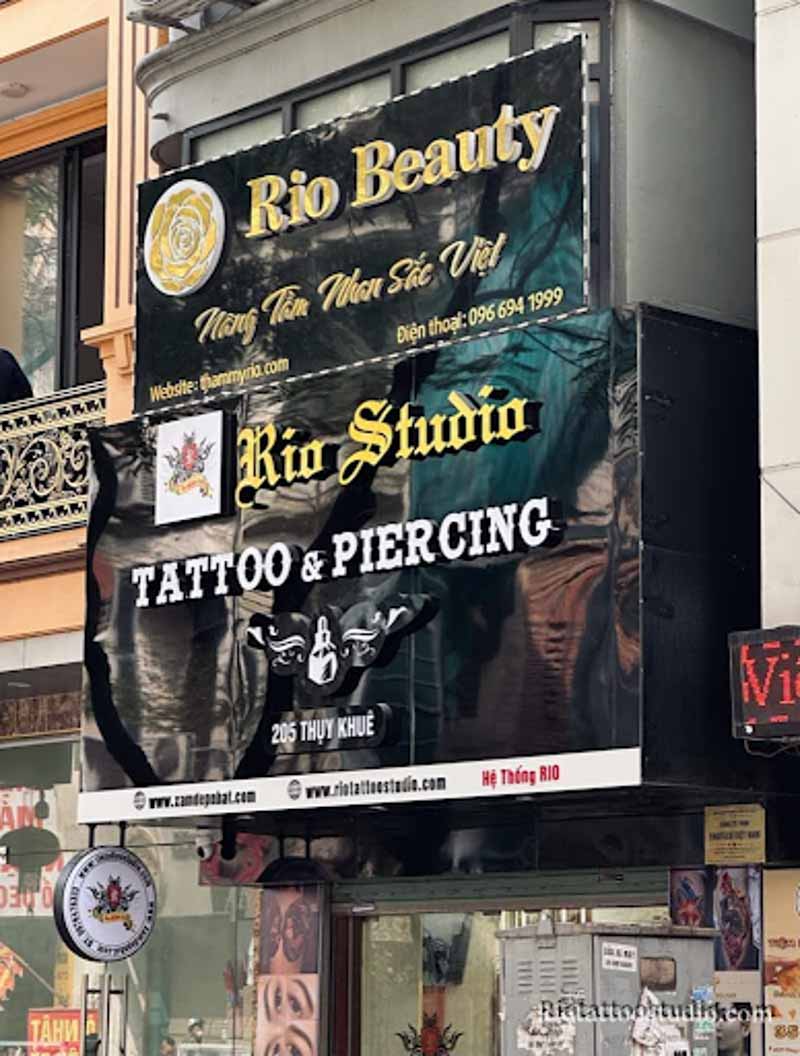 Không gian xỏ khuyên chuyên nghiệp tại Rio Tattoo Studio Hà Nội