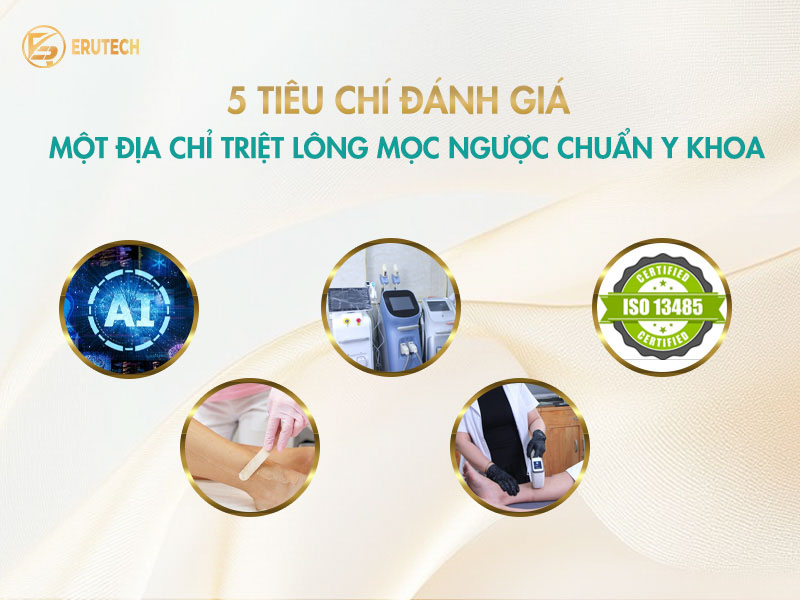 5 tiêu chí đánh giá một địa chỉ triệt lông mọc ngược chất lượng cao với công nghệ đạt chuẩn ISO 13485 của Erutech.