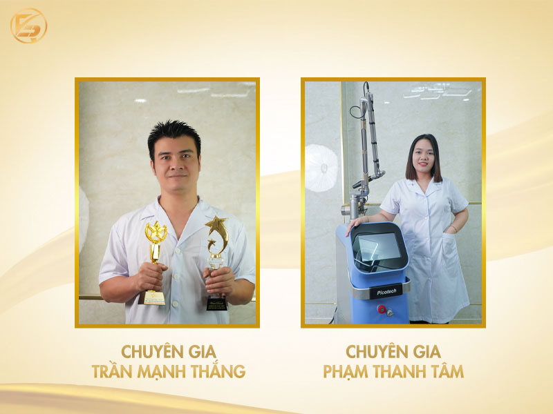 Chuyên gia Trần Mạnh Thắng và chuyên gia Phạm Thanh Tâm tại địa chỉ phun môi hồng đào uy tín.