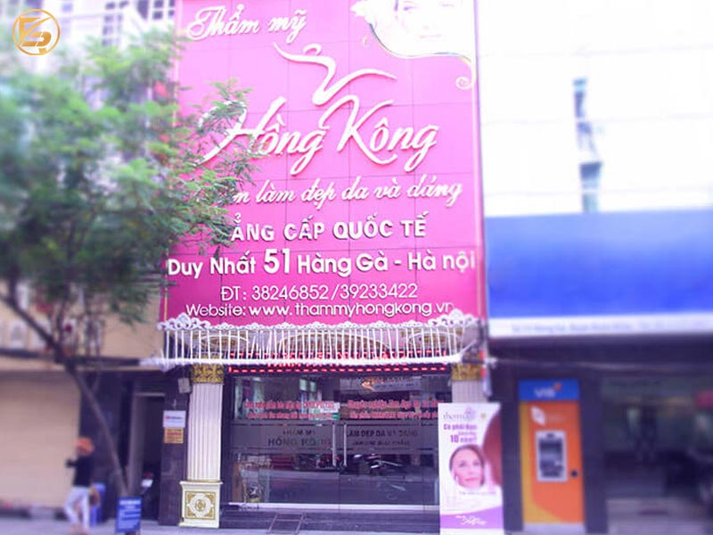 Mặt tiền Thẩm mỹ Hồng Kông, địa chỉ triệt lông mông tin cậy tại Hà Nội