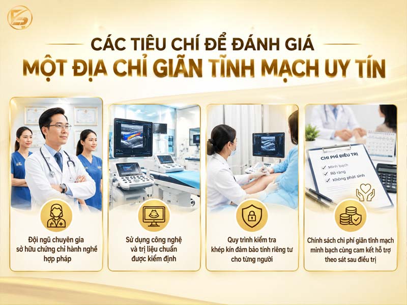 Các tiêu chí đánh giá một địa chỉ giãn tĩnh mạch uy tín và chất lượng.