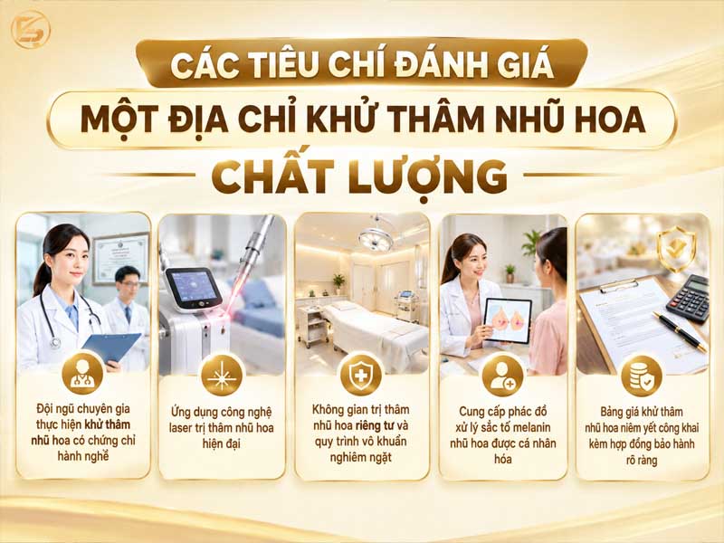 Các tiêu chí đánh giá một địa chỉ khử thâm nhũ hoa chất lượng.