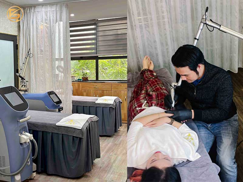 Chuyên gia thực hiện công nghệ laser tại địa chỉ trị sẹo uy tín